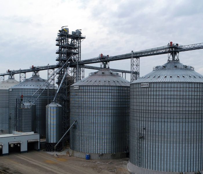 Grain Elevators on a cloudy day